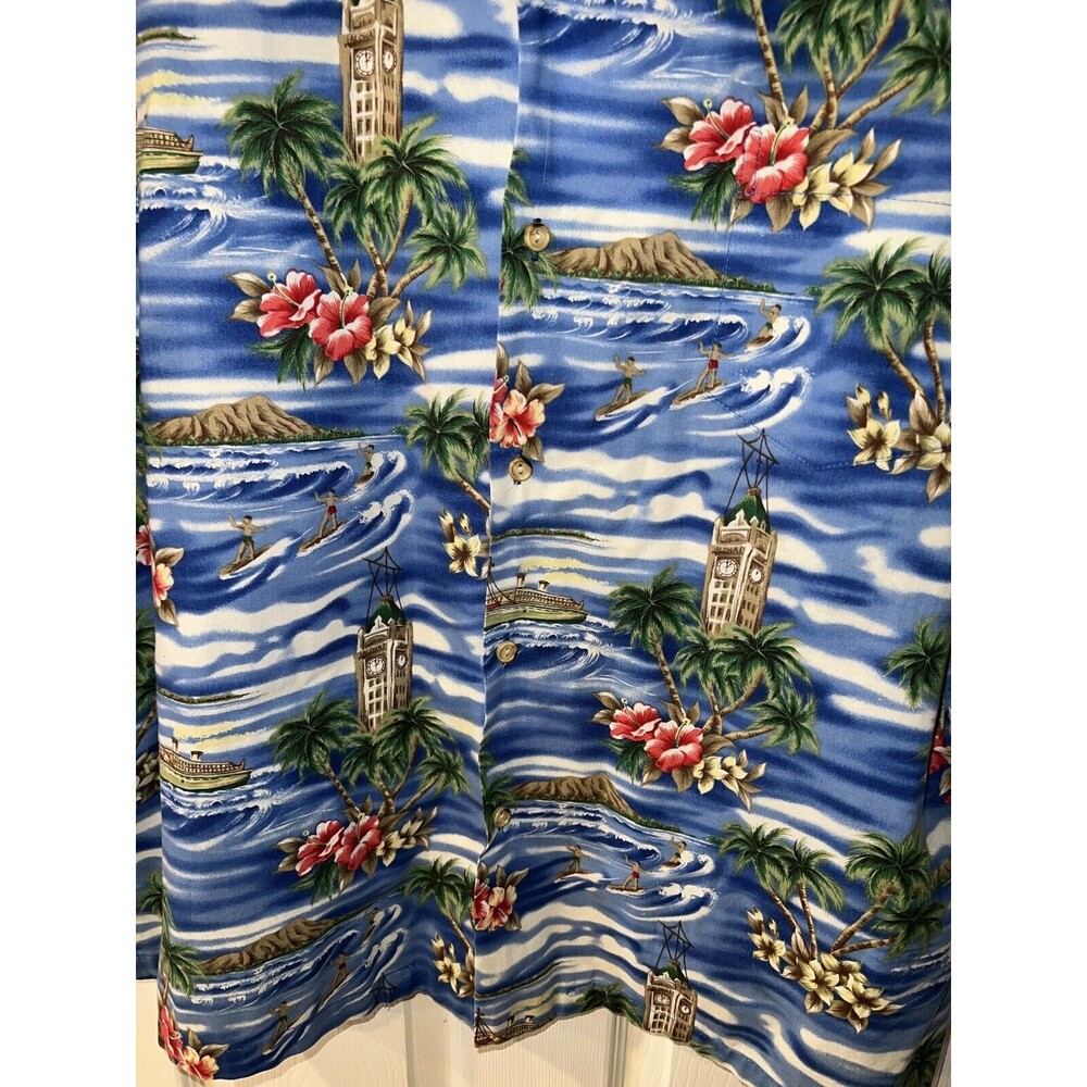PRIDE OF HAWAII Hawaiian Shirt Mens Sz 2X Aloha Beach Surfing Coastal Vintage - Picture 6 of 10